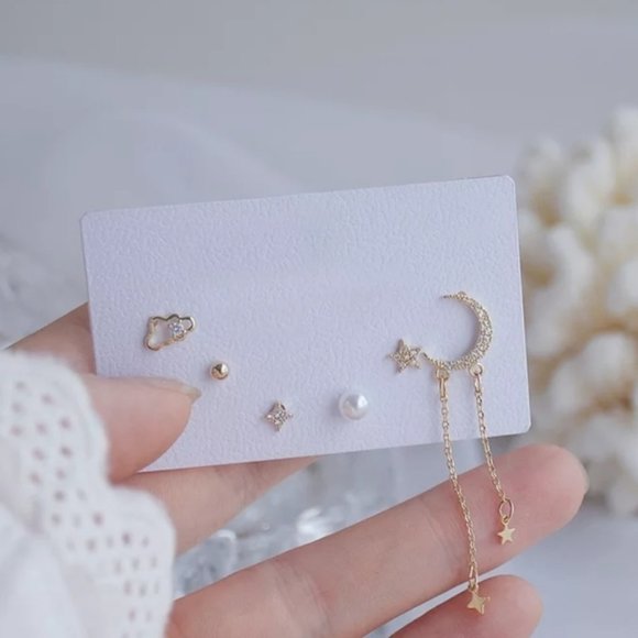 🍒 925 Night Sky Earring Set - Picture 3 of 6